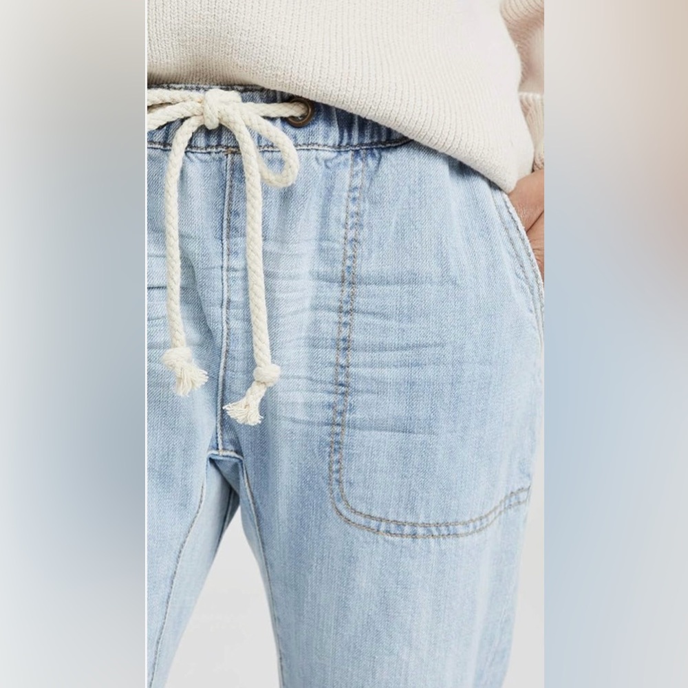 One Teaspoon ‘Shabbies’ Drawstring Boyfriend Denim Jogger Pants Relaxed Fit Sz L